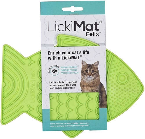 Lickimat Felix Fish Shaped Slow Feeder For Cats