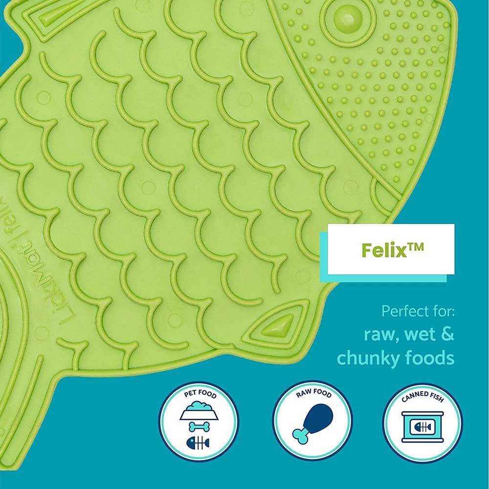 Lickimat Felix Fish Shaped Slow Feeder For Cats