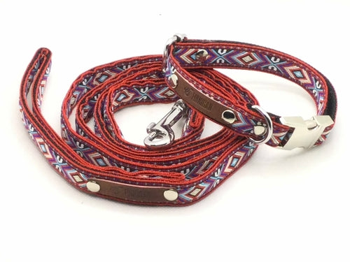 "The Django" Durable Designer Dog Collar Set No.29s