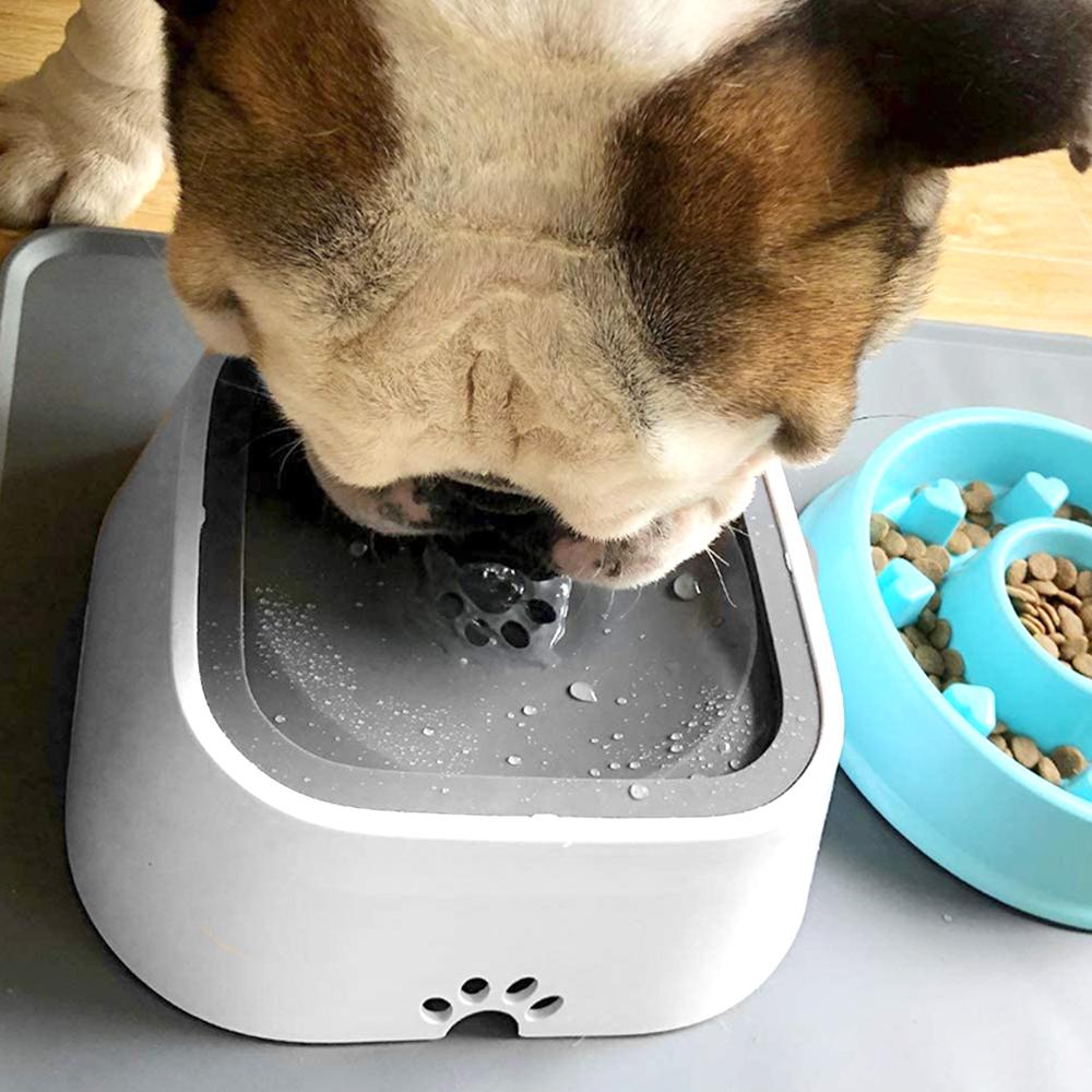 1.5L Pet Drinking Water Bowl Floating Non-Wetting Mouth Dog Cat Bowl